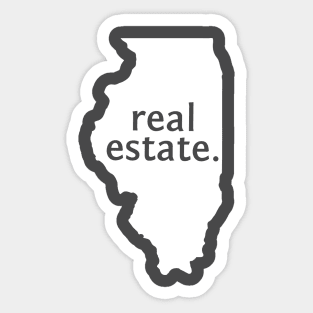 Illinois State Real Estate T-Shirt Sticker